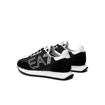 EA7 Black & White Vintage Sneakers Herren - 44 von Emporio Armani