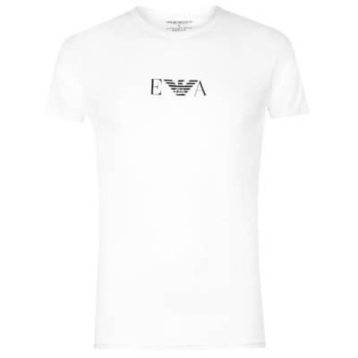 Emporio Armani Herren 2-pack T-shirt Essential Monogram T Shirt, Weiß (White/White), XXL EU von Emporio Armani