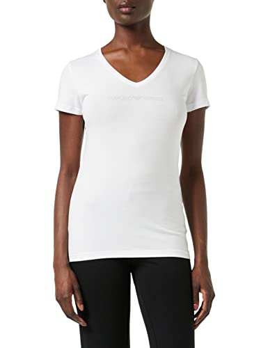 Emporio Armani Underwear Damen Iconic Cotton T-Shirt, Weiß E, M von Emporio Armani
