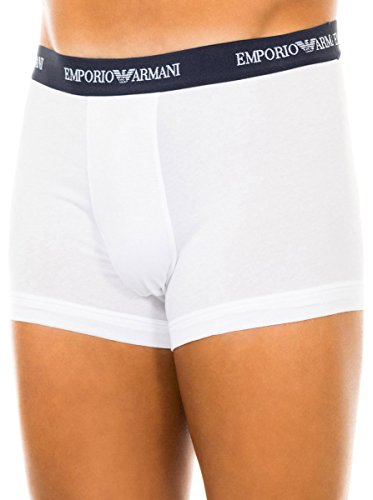 Emporio Armani Underwear Herren Retroshorts, Weiß (Bianco 00110), Small (Herstellergröße: S) (3er Pack) von Emporio Armani