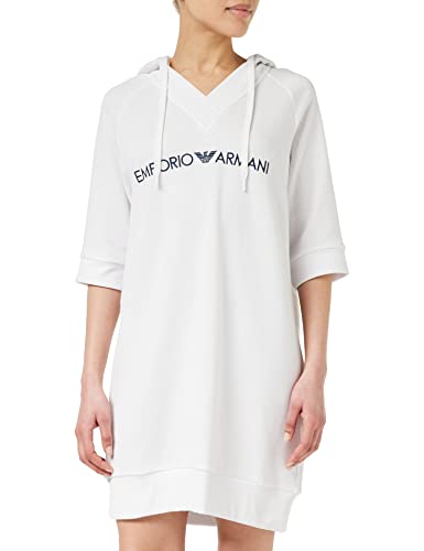 Emporio Armani Women's Iconic Terry Maxi Sweatshirt, White, M von Emporio Armani