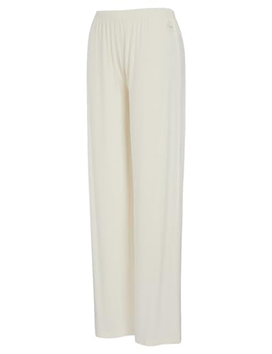 Emporio Armani Women's Loose Fit Pants Fluid Viscose, Pale Cream, X-Small von Emporio Armani