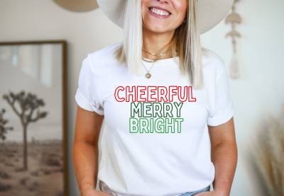 Merry & Bright Christmas Sweatshirt, Damen Weihnachts Weihnachtsoutfit, Weihnachtsshirt, Weihnachtsshirt Für Frauen von EnchantedLilyDesign