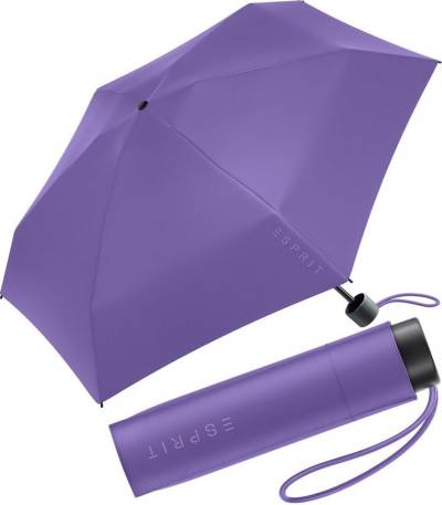 Esprit Stockregenschirm Damen Super Mini Regenschirm Petito HW 2023, in den neuen Trendfarben, deep lavender von Esprit