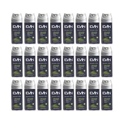 EVIN HOMME | 24 Deodorants für Herren, Spray, Duft, Orient-Gewürze und Leder, 24 Stunden, 150 ml von Evin