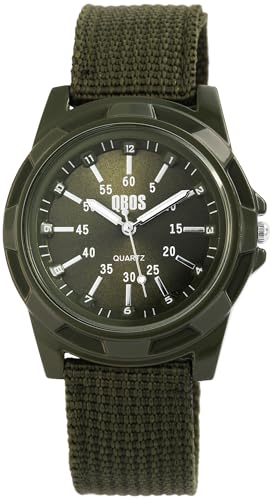 Excellanc Qbos Sportliche Herren Armband Uhr Grün Analog Textil Quarz 92900078001 von Excellanc
