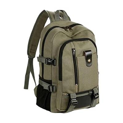 F Fityle Laptop-Rucksack für Herren, passend für 15-Zoll-Notebook, Freizeittasche mit mehreren Taschen, wasserdichte Computertasche für Reisen, Camping, Dunkelgrün von F Fityle