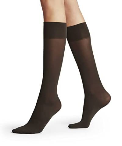 FALKE Damen Kniestrümpfe Pure Matt, Fein 50 DEN, 1 Paar, Grau (Anthracite 3529), 35-38 von FALKE