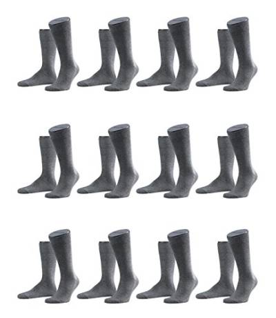 FALKE Herren Family Socken Strümpfe 14645 12er Pack, Sockengröße:39-42;Artikel:14645-3390 grey mel. von FALKE