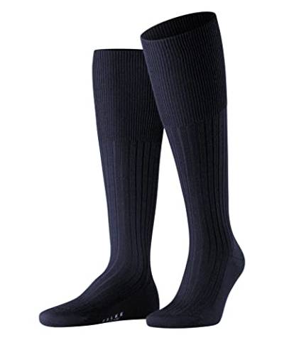 FALKE Herren Kniestrümpfe Bristol Pure M KH Wolle lang einfarbig 1 Paar, Blau (Dark Navy 6370), 39-40 von FALKE