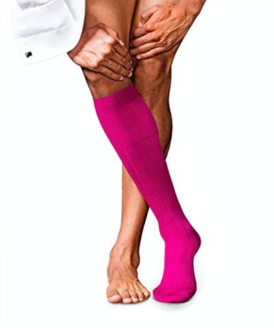 FALKE Herren Kniestrümpfe No. 2 M KH Kaschmir lang einfarbig 1 Paar, Rosa (Arctic Pink 8233), 45-46 von FALKE