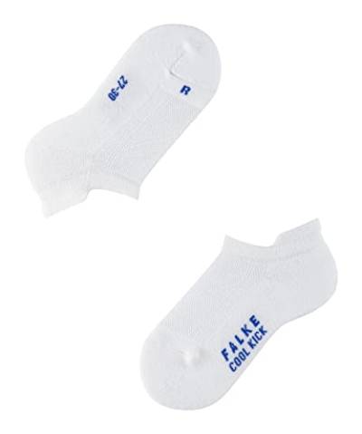 FALKE Unisex Kinder Sneakersocken Cool Kick Sneaker K SN Weich atmungsaktiv schnelltrocknend kurz einfarbig 1 Paar, Weiß (White 2000), 31-34 von FALKE