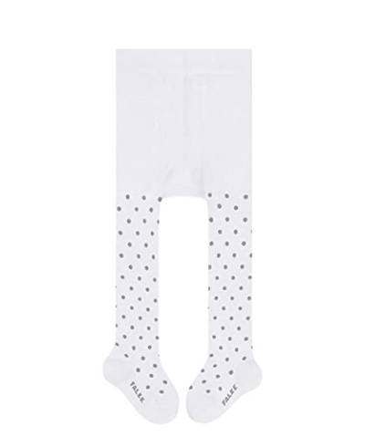 FALKE Unisex Baby Strumpfhose Little Dot B TI Baumwolle dick gemustert 1 Stück, Weiß (Off-White 2040), 80-92 von FALKE