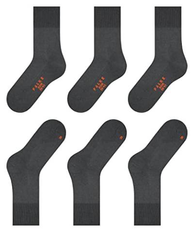 FALKE Unisex Socken Run 3-Pack U SO Baumwolle einfarbig 3 Paar, Grau (Dark Grey 3970), 44-45 von FALKE