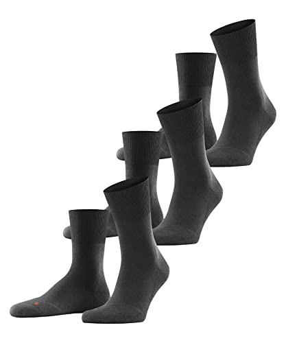 FALKE Unisex Socken Run 3-Pack U SO Baumwolle einfarbig 3 Paar, Grau (Dark Grey 3970), 44-45 von FALKE