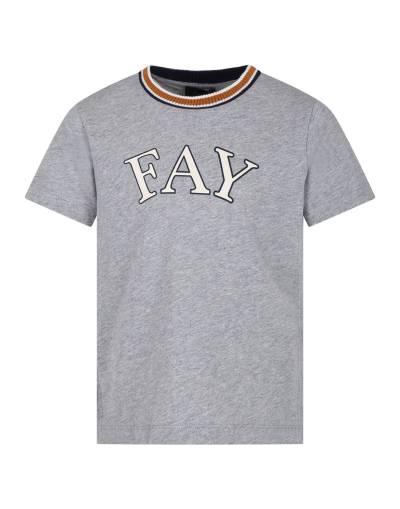 FAY T-shirts Kinder Grau von FAY