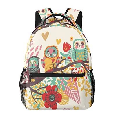 Kinderrucksäcke Cute Owls On Branch Design Kids Backpacks Large-Capacity School Bags 16 Inch Portable Laptop Bookbag Casual Backpack For 1th- 6th Grade Boys And Girls von FJAUOQ