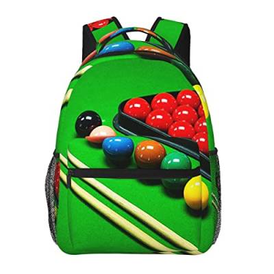 Reise-Laptop-Rucksack, Snooker-Spiel-Rucksäcke, langlebiger Tagesrucksack, Notebook-Computer-Tasche, Geschenke für Männer, Frauen, Erwachsene von FJAUOQ