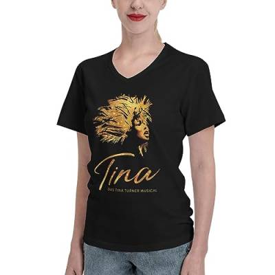 Tinas Turners Sänger Vintage T-Shirt, Legends Tinas Turners Musical Tinas Turners Geschenk für Fan Schwarz von FJAUOQ