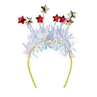FOMIYES 2St Himmelsstern-Stirnband weihnachtsdeko Erdfarben mit Lichtern Zubehör Requisiten Kind Kopfbedeckung Stoff von FOMIYES