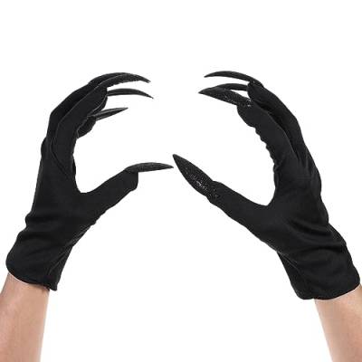 FOMIYES Halloween Kostüm Pfotenhandschuhe, Halloween Handschuhe, Halloween-Kostüm-Handschuhe mit Pfotenmotiv für Halloween Party Kostüm Zubehö 2 Paar von FOMIYES