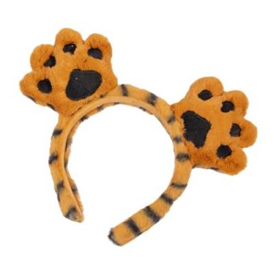 FRCOLOR 1stk Tiger-stirnband Stirnband Kinder Make-up-haarreifen Gesichtshaarband Stirnband Zum Waschen Der Ohren Haarband Drucken Fräulein Plastik Abs Kleidungsset Leopardenmuster von FRCOLOR