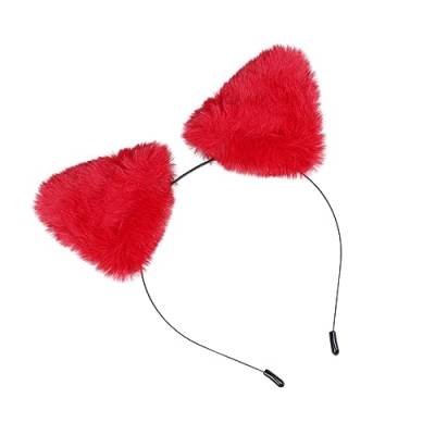 FRCOLOR Ohr Haarbänder süßes Fuchsohr Haarband Kinderkleidung für Mädchen tierohren haarreif tier ohren haarreif kuscheltier Haargummis Haarreifen Ohr-Kopfbedeckung Halloween Stirnband rot von FRCOLOR