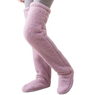 Kuschelsocken Damen Fuzzy Socks Kuschel Socken Overknee Kuschelsocken Plüschwärme Lange Socken Kuschelsocken Beinwärmer für Frauen Männer über Knie hoch Socken Winter von FUFRE