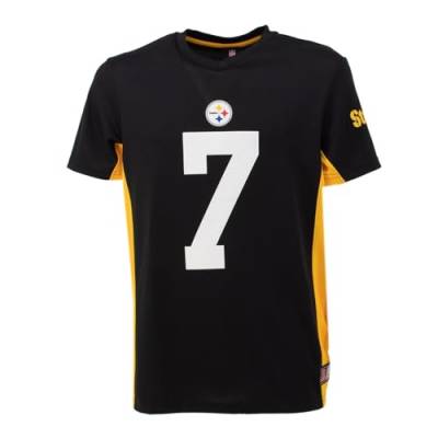 Fanatics NFL Trikot T-Shirt Pittsburgh Steelers Roethlisberger Nr 7 MPS6577DB Gr L Herren Schwarz Kurzarm von Fanatics