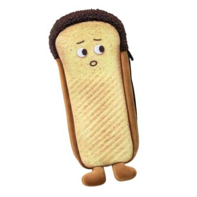 Fenteer Plüsch-Brot-Federmäppchen, Bleistifttasche, Cartoon-Neuheit, Stiftehalter, Stifttasche, gefüllte Brotform-Tasche für Büro, Teenager, Kinder, Stil b von Fenteer