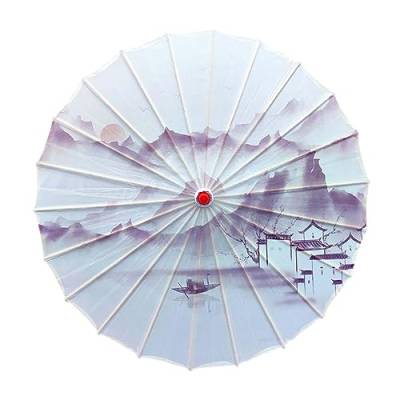 Fenteer Regenschirm Aus Geöltem Papier Im Chinesischen Stil, Kunst, Klassischer Tanz Regenschirm, Dekorativer Antiker Tanz Regenschirm für Veranstaltungen, Do, Stil B von Fenteer
