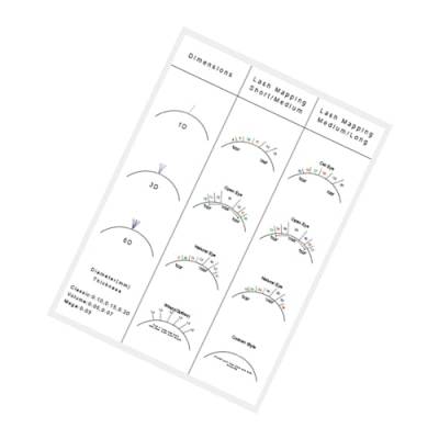 Fenteer Übungswimpern, Übungsbuch aus Papier, Wimpern-Zubehör-Sets, Wimpern-Trainingstabelle, Weiß von Fenteer