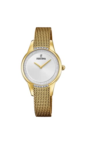 Festina Damen Analog Quarz Uhr mit Edelstahl Armband F20495/1 von Festina
