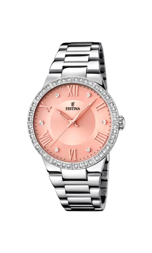 Festina Damen Analog Quarz Uhr mit Edelstahl Armband F16719/3 von Festina