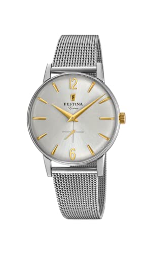 Festina Herren Analog Quarz Uhr mit Edelstahl Armband F20252/2 von Festina