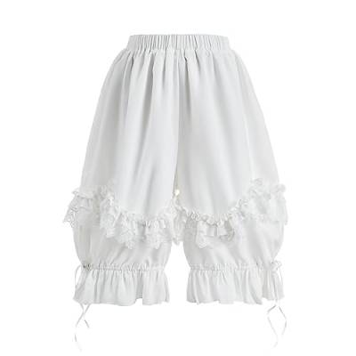 Fiamll Viktorianischer Pantaloons Damen Lolita Süße Kurz Bloomer Viktorianische Steampunk Bloomers Shorts L/XL von Fiamll