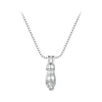 Halskette Ketten Schmuck Herren Frauen Anhänger Necklace Solide 925 Niedliche Halskette Für Frauen, Schmuckanhänger, Silber von Focisa