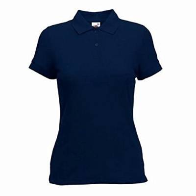 Fruit of the Loom Damen Poloshirt, Kurzarm (M) (Dunkles Marineblau) von Fruit of the Loom