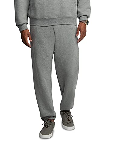 Fruit of the Loom Herren Eversoft Fleece Sweatpants Trainingshose, Elastische Unterseite – Grau meliert, 3XL von Fruit of the Loom