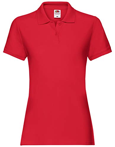 Fruit of the Loom Premium Polo Lady-Fit Damen Polo-Shirt, Farbe:rot, Größe:2XL von Fruit of the Loom