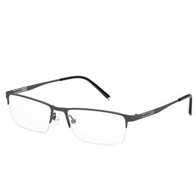 Photochromie Graue Lesebrille Halbrahmen Titanlegierung Übergangsleser Brillen Männer Frauen +0.75 von Fuisetaea