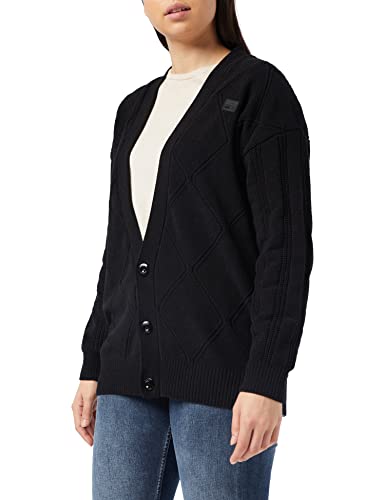 G-STAR RAW Damen Cable Cardigan Knit, Schwarz (dk black D20608-C561-6484), S von G-STAR RAW