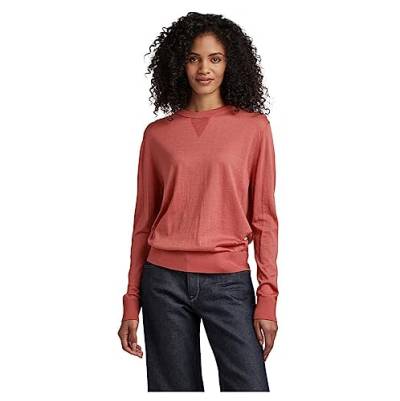 G-STAR RAW Damen Core Round Neck Strickpullover, Rosa (pink ink D21960-D166-C618), XL von G-STAR RAW