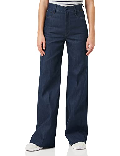 G-STAR RAW Damen Deck Ultra High Wide Leg Hose, Blau (raw denim D20987-C970-001), 25W / 30L von G-STAR RAW