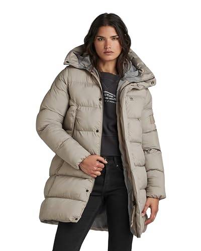 G-STAR RAW Damen Whistler Parka Puffer wmn, Grau (elephant skin D23535-D199-G106), XL von G-STAR RAW