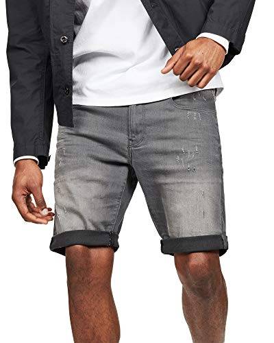 G-STAR RAW Herren 3301 Slim Short, Blau (lt aged destroy D10481-6132-1243), 40 von G-STAR RAW