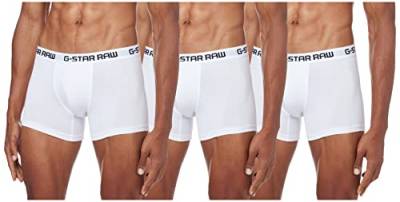 G-STAR RAW Herren Classic Trunks 3-Pack, Weiß (white/white/white D03359-2058-6008), S von G-STAR RAW