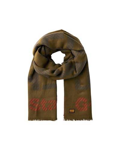 G-STAR RAW Herren Dorala Schal, Mehrfarben (dark olive raw scarf D18399-6620-G209), PC von G-STAR RAW