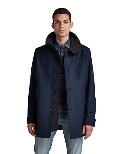 G-STAR RAW Herren Utility Wool Trenchcoat, Mehrfarben (sartho blue htr D20639-B965-6370), XXL von G-STAR RAW