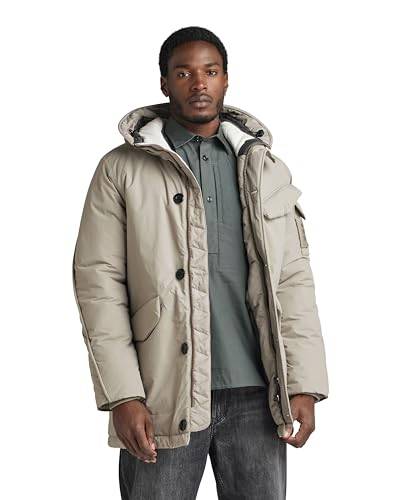 G-STAR RAW Herren Vodan Padded Hooded Parka, Grau (elephant skin D22713-D419-G106), XXL von G-STAR RAW